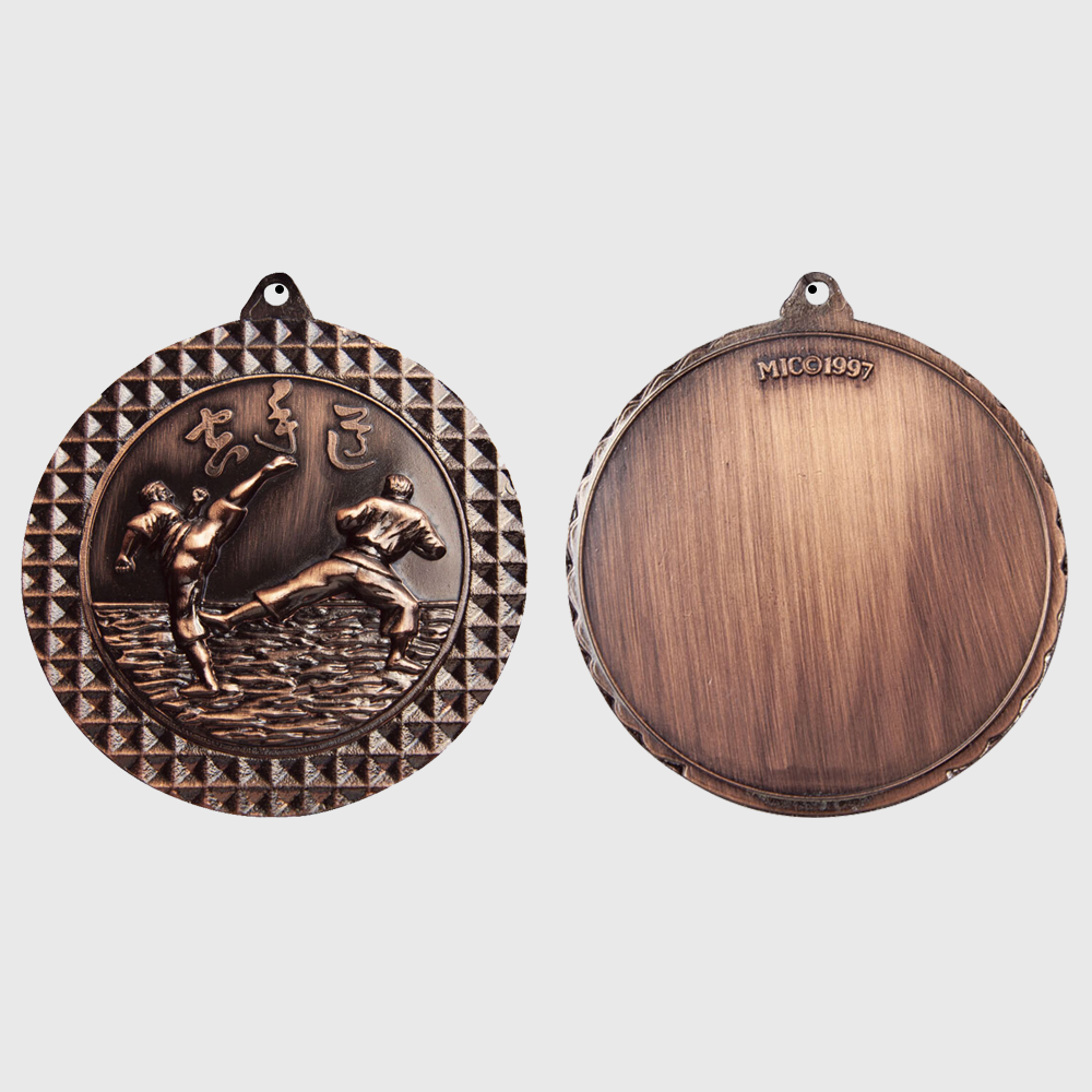 Martial Arts Facet Medal Bronze 70mm