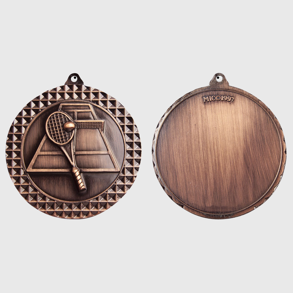 Tennis Facet Medal Bronze 70mm
