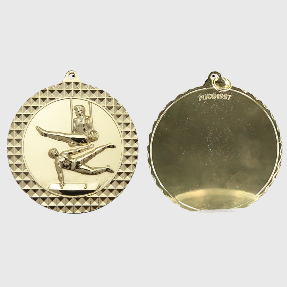 Gymnastics Male Facet Medal Gold 70mm
