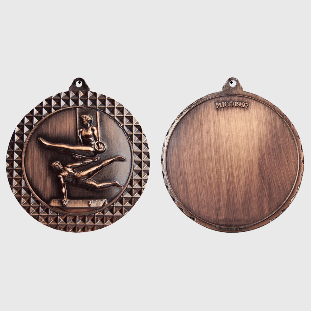 Gymnastics Male Facet Medal Bronze 70mm