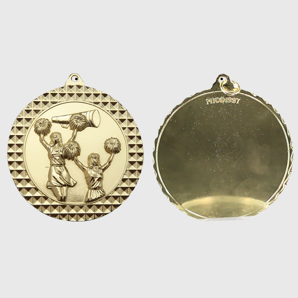 Cheer Facet Medal Gold 70mm
