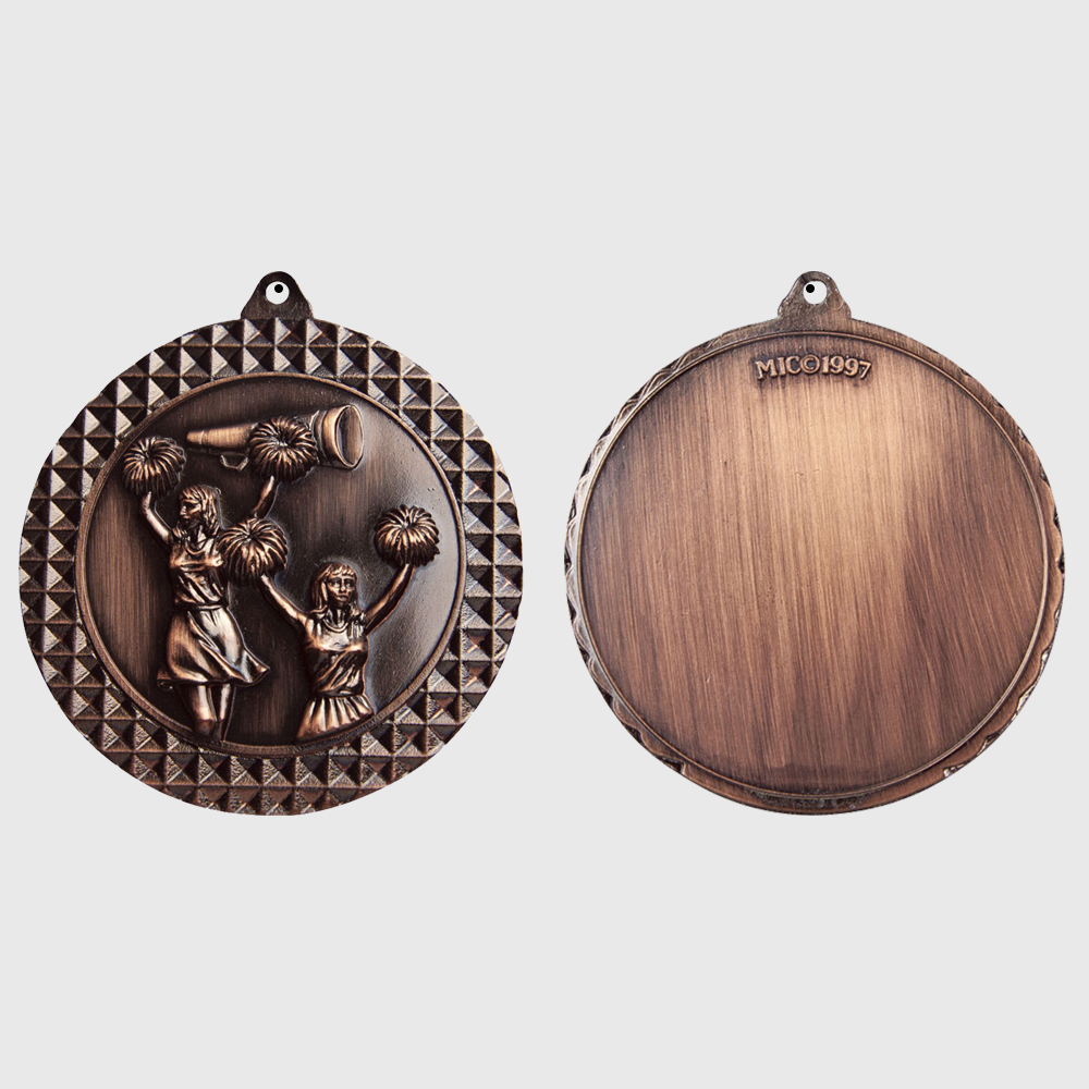 Cheer Facet Medal Bronze 70mm