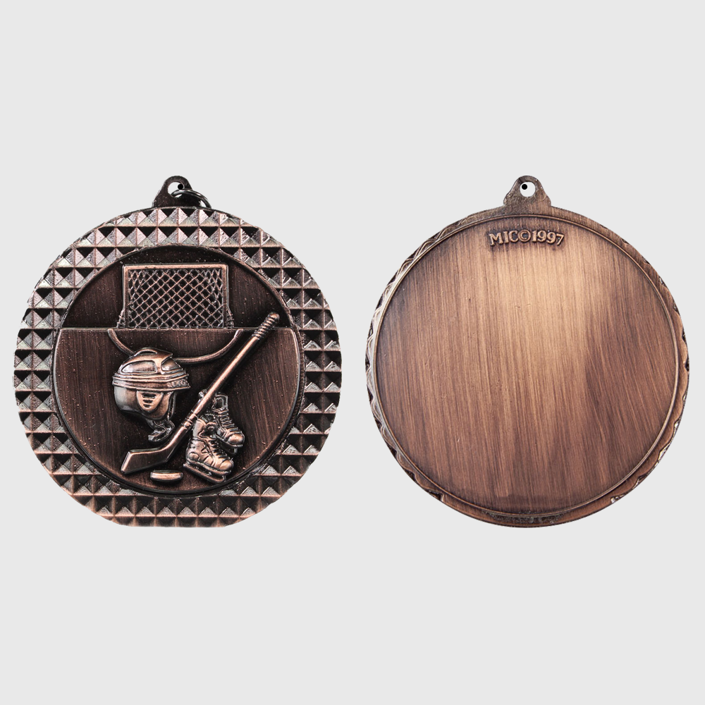 Ice Hockey Facet Medal Bronze 70mm