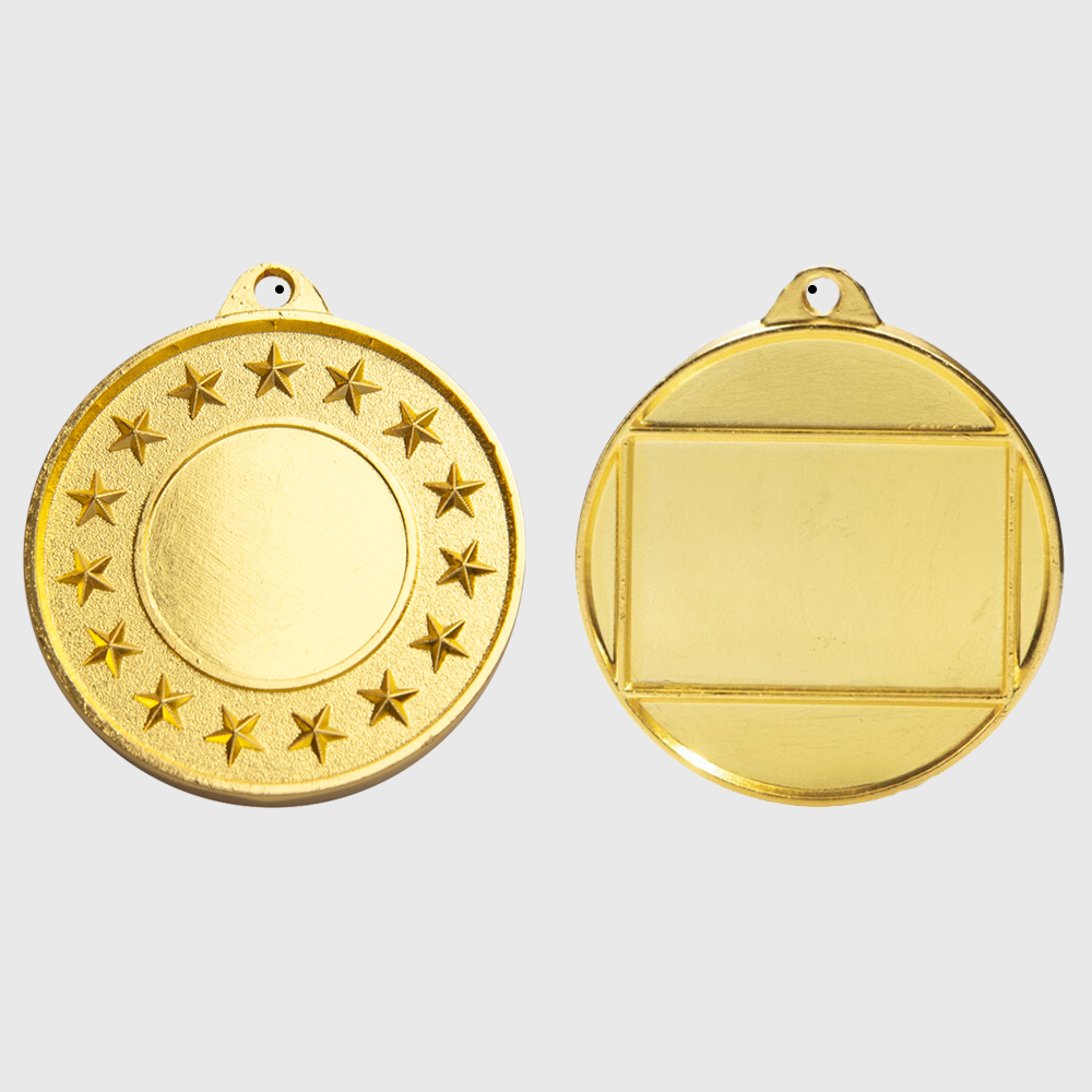Personalised Starry Medal Gold 50mm
