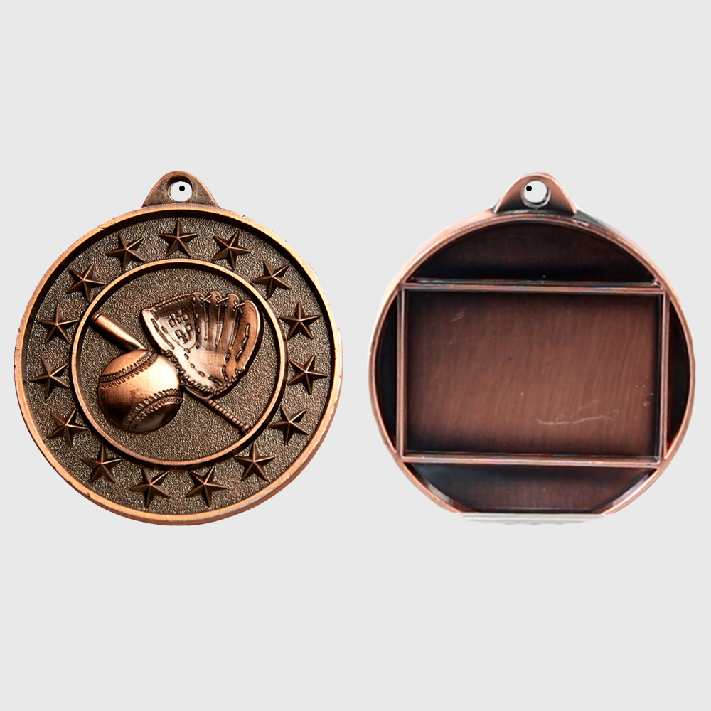 Baseball Starry Medal Bronze 50mm