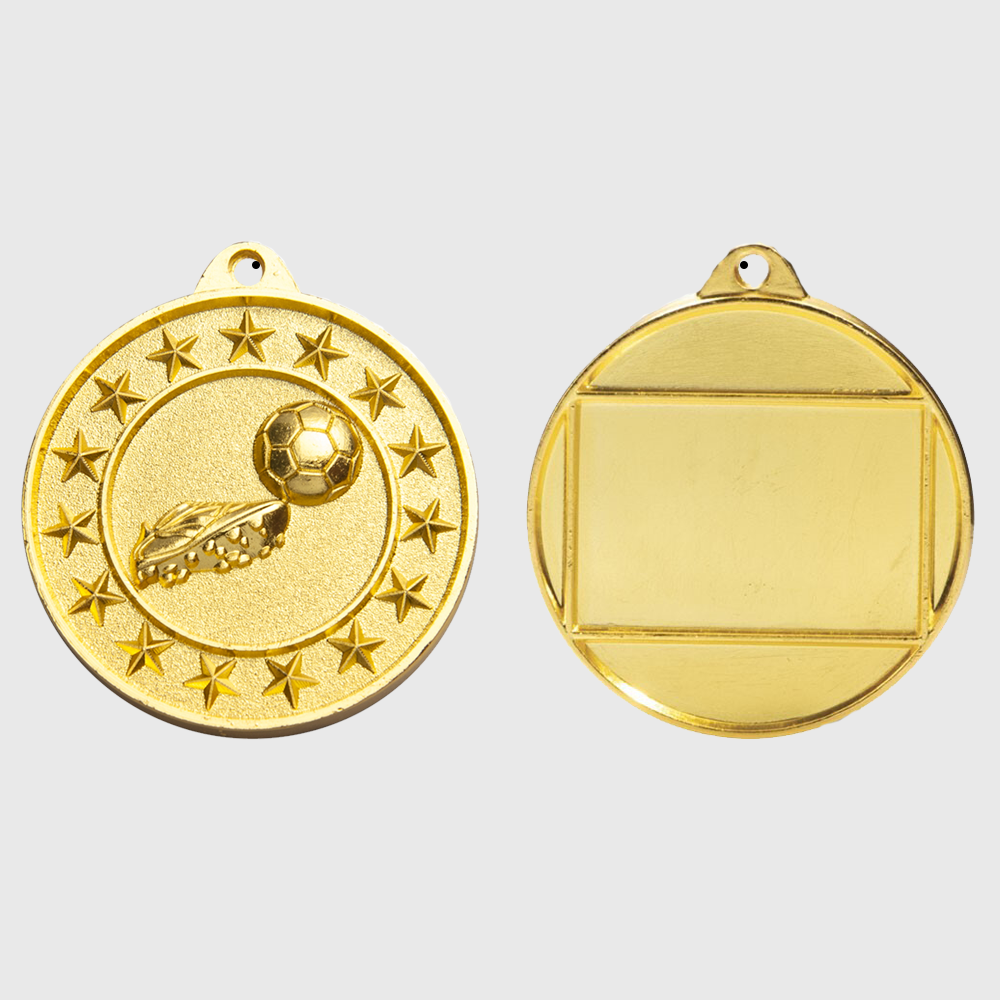 Soccer Starry Medal Gold 50mm