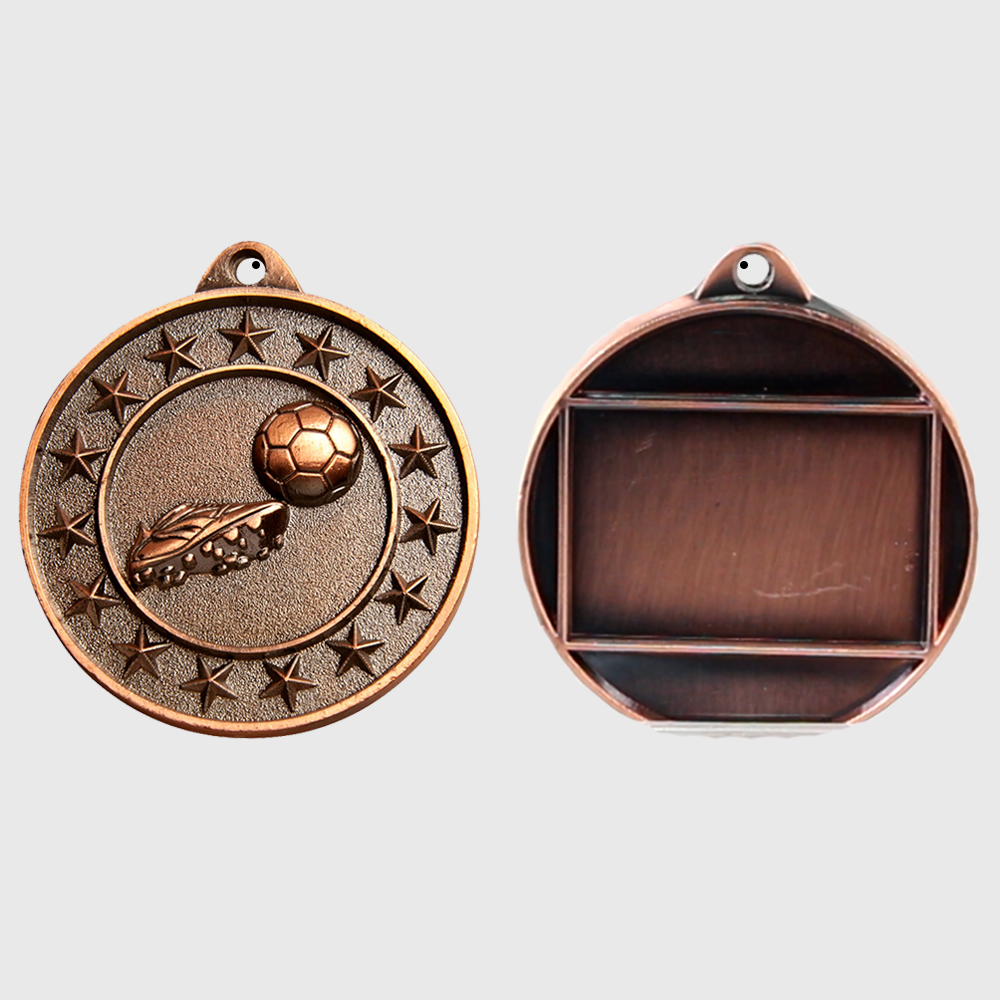 Soccer Starry Medal Bronze 50mm