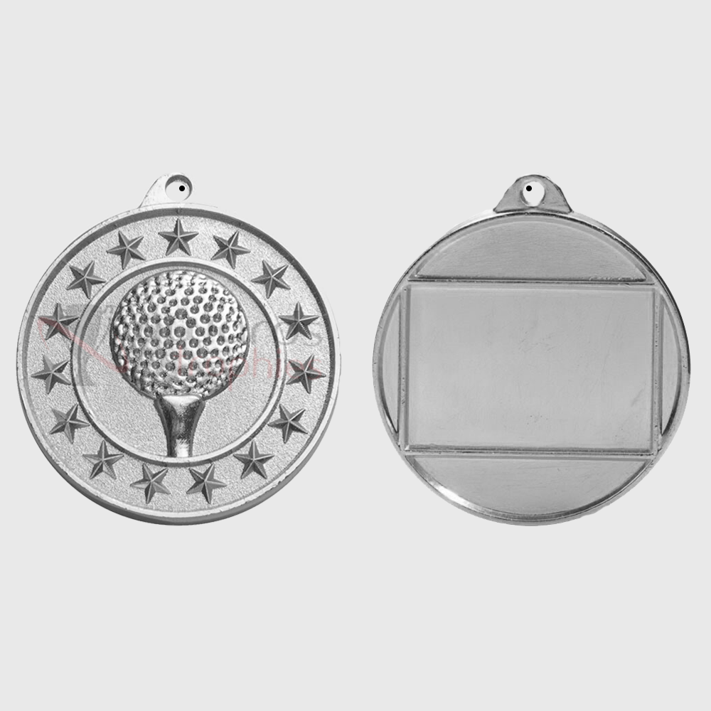 Golf Starry Medal Silver 50mm