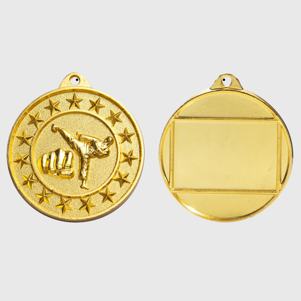 Martial Arts Starry Medal Gold 50mm
