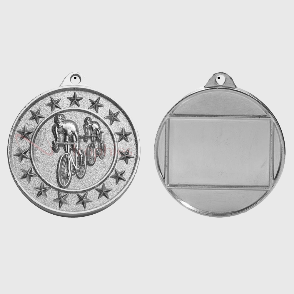 Cycling Starry Medal Silver 50mm