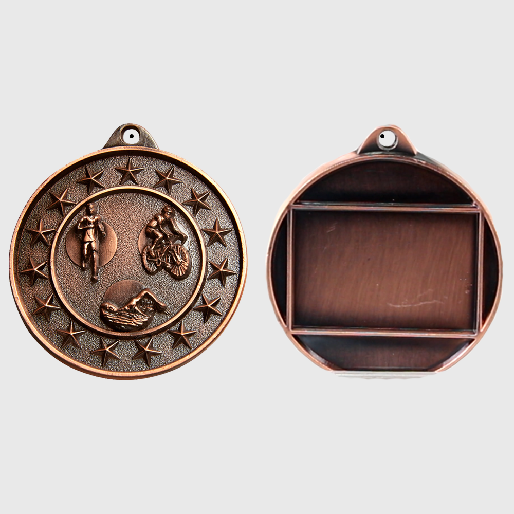 Triathlon Starry Medal Bronze 50mm