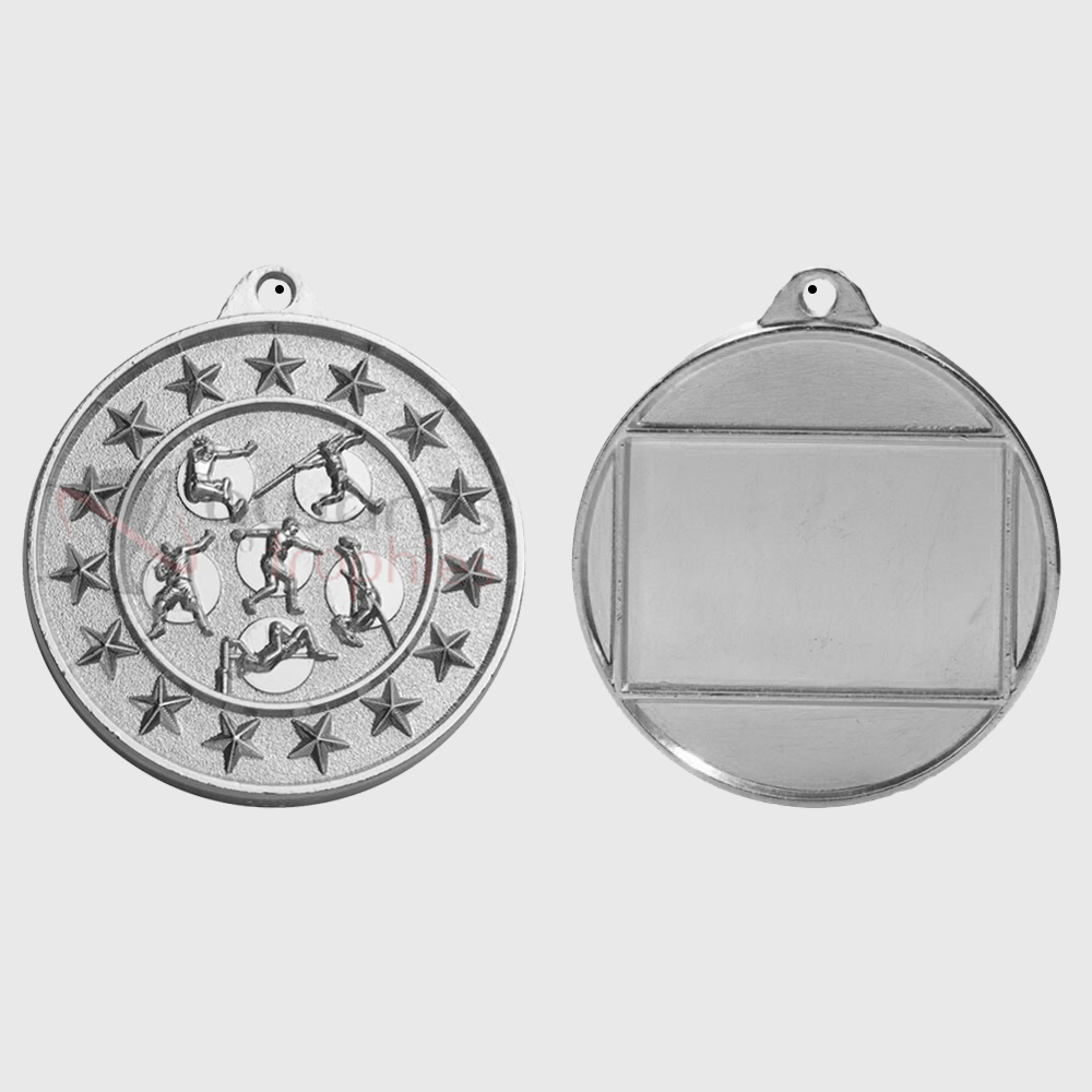 Athletics Starry Medal Silver 50mm