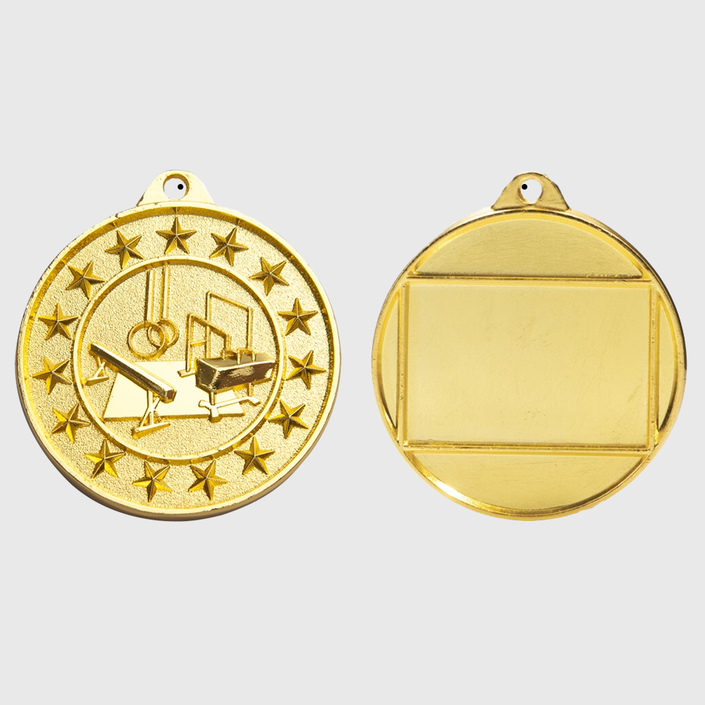 Gymnastics Starry Medal Gold 50mm