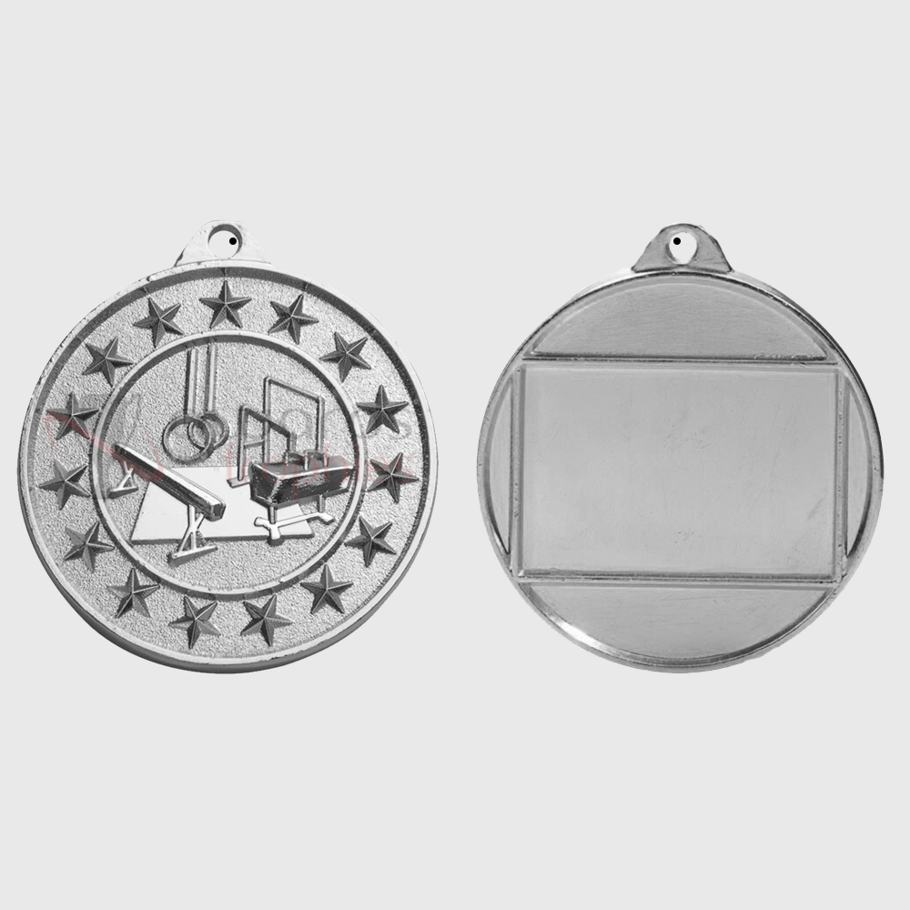 Gymnastics Starry Medal Silver 50mm