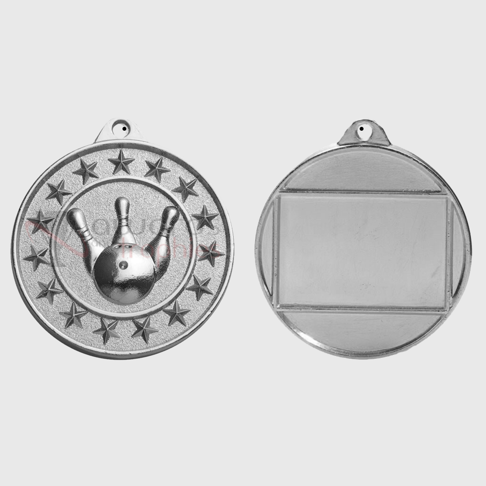 Tenpin Starry Medal Silver 50mm