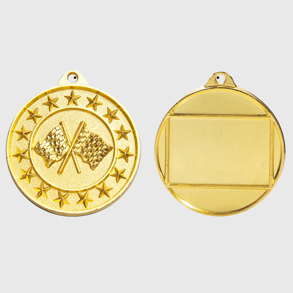 Motorsport Starry Medal Gold 50mm