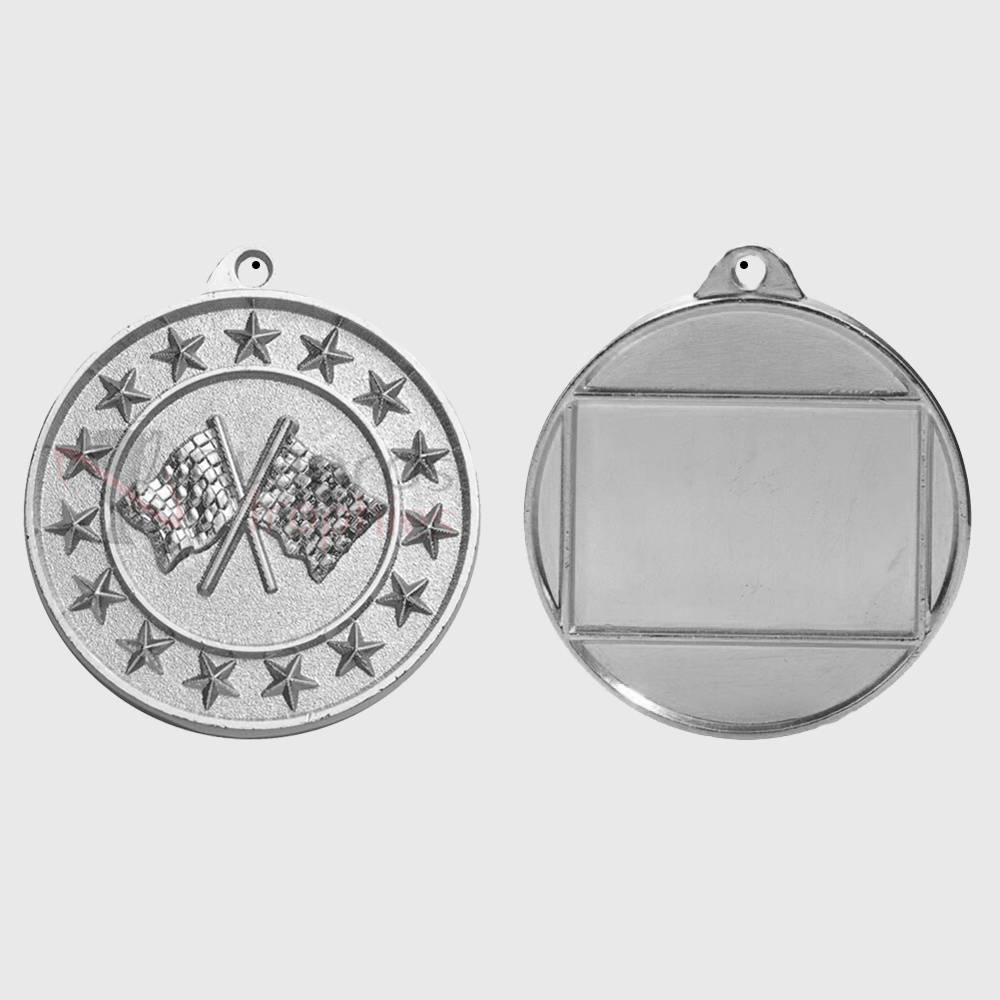 Motorsport Starry Medal Silver 50mm