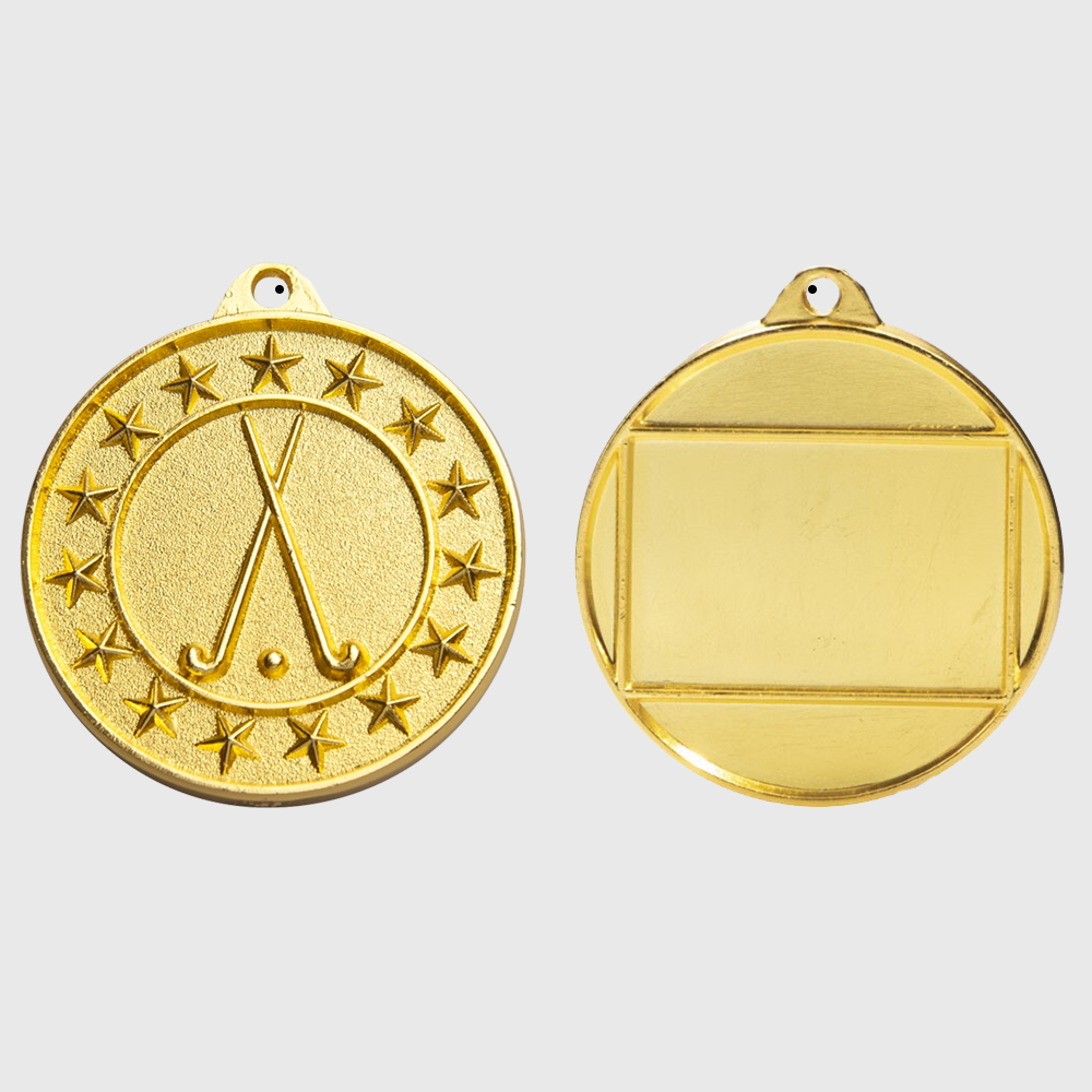 Hockey Starry Medal Gold 50mm