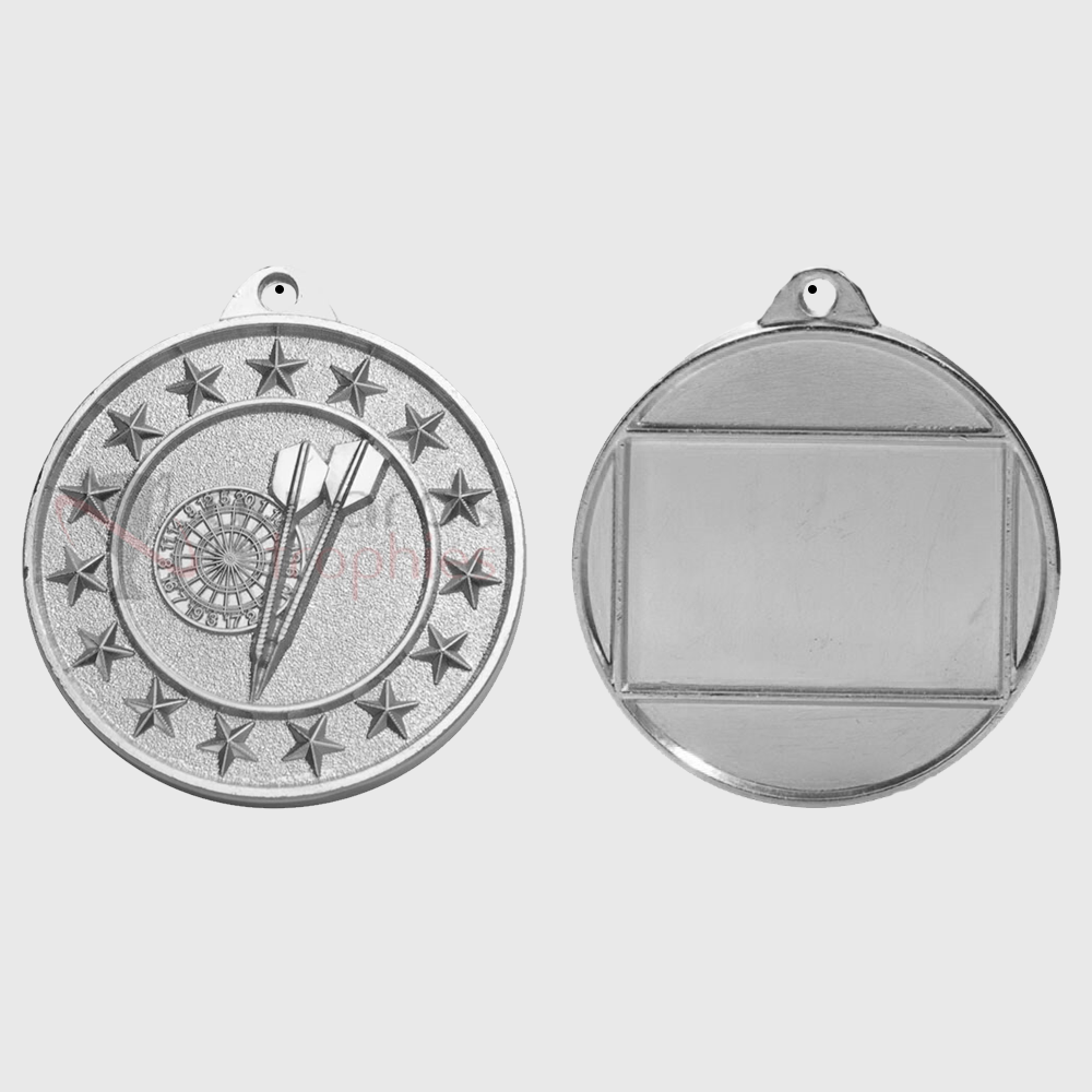 Darts Starry Medal Silver 50mm
