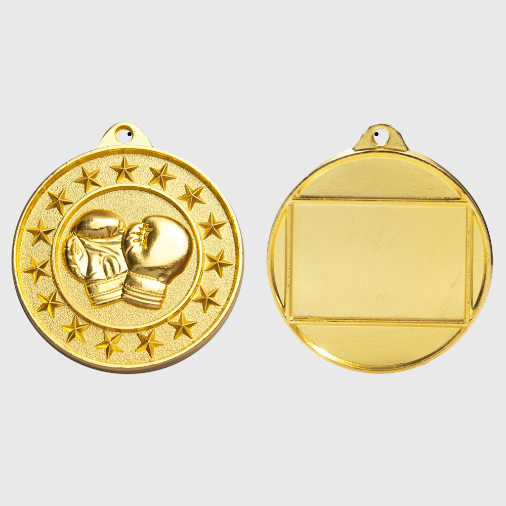 Boxing Starry Medal Gold 50mm