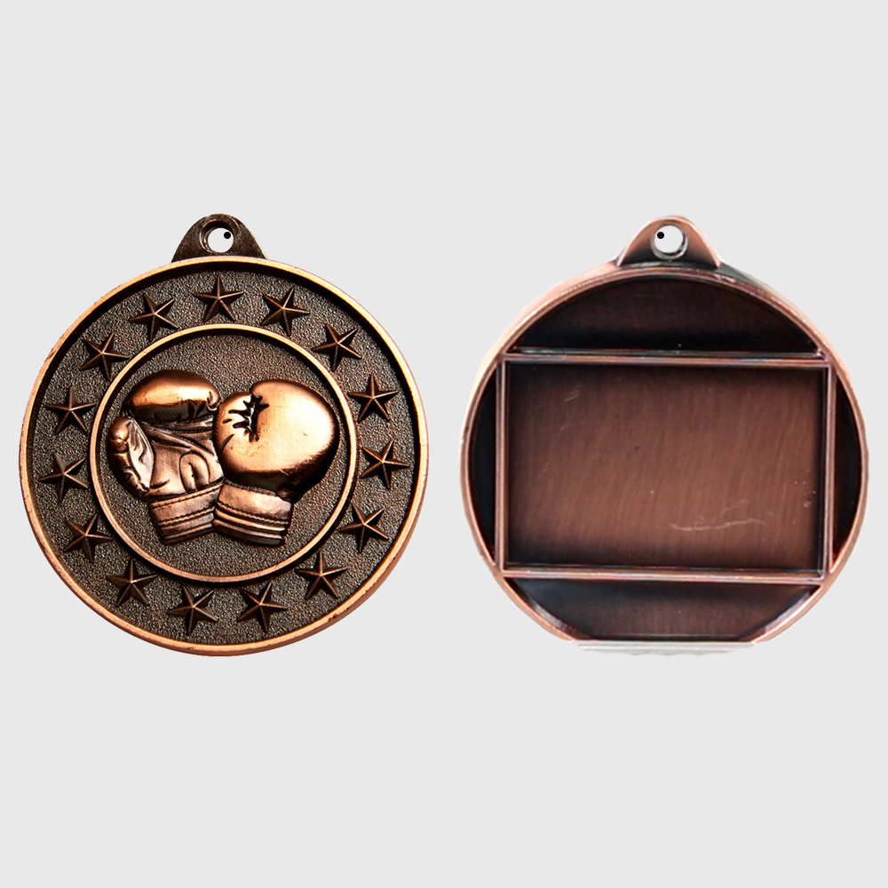 Boxing Starry Medal Bronze 50mm