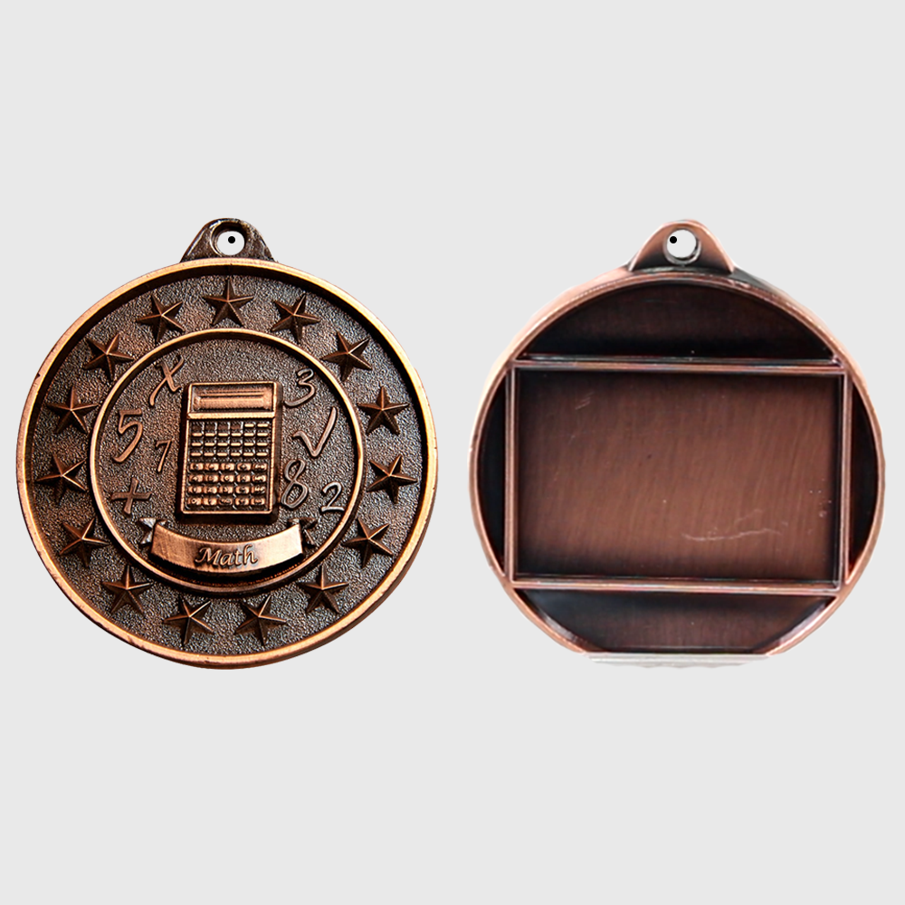 Maths Starry Medal Bronze 50mm