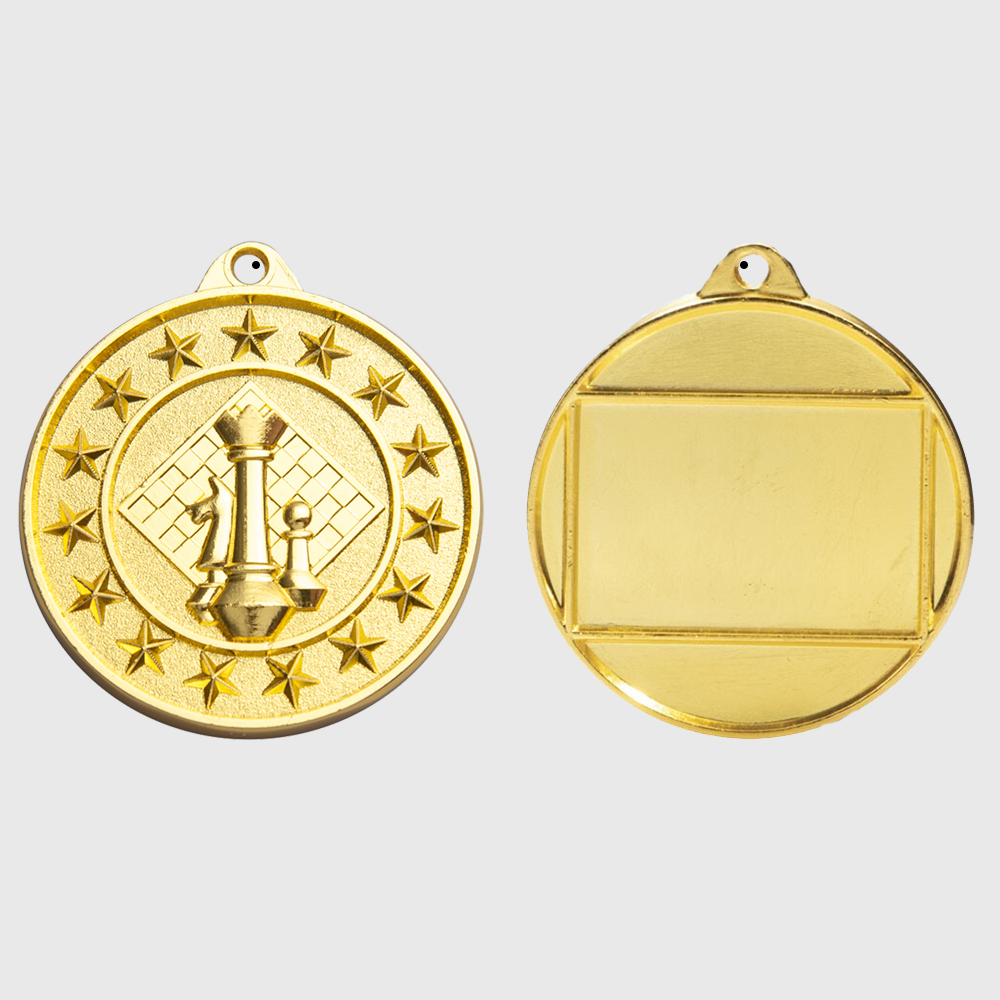 Chess Starry Medal Gold 50mm