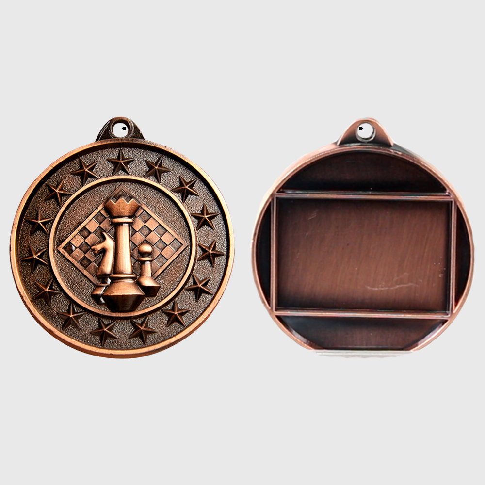 Chess Starry Medal Bronze 50mm