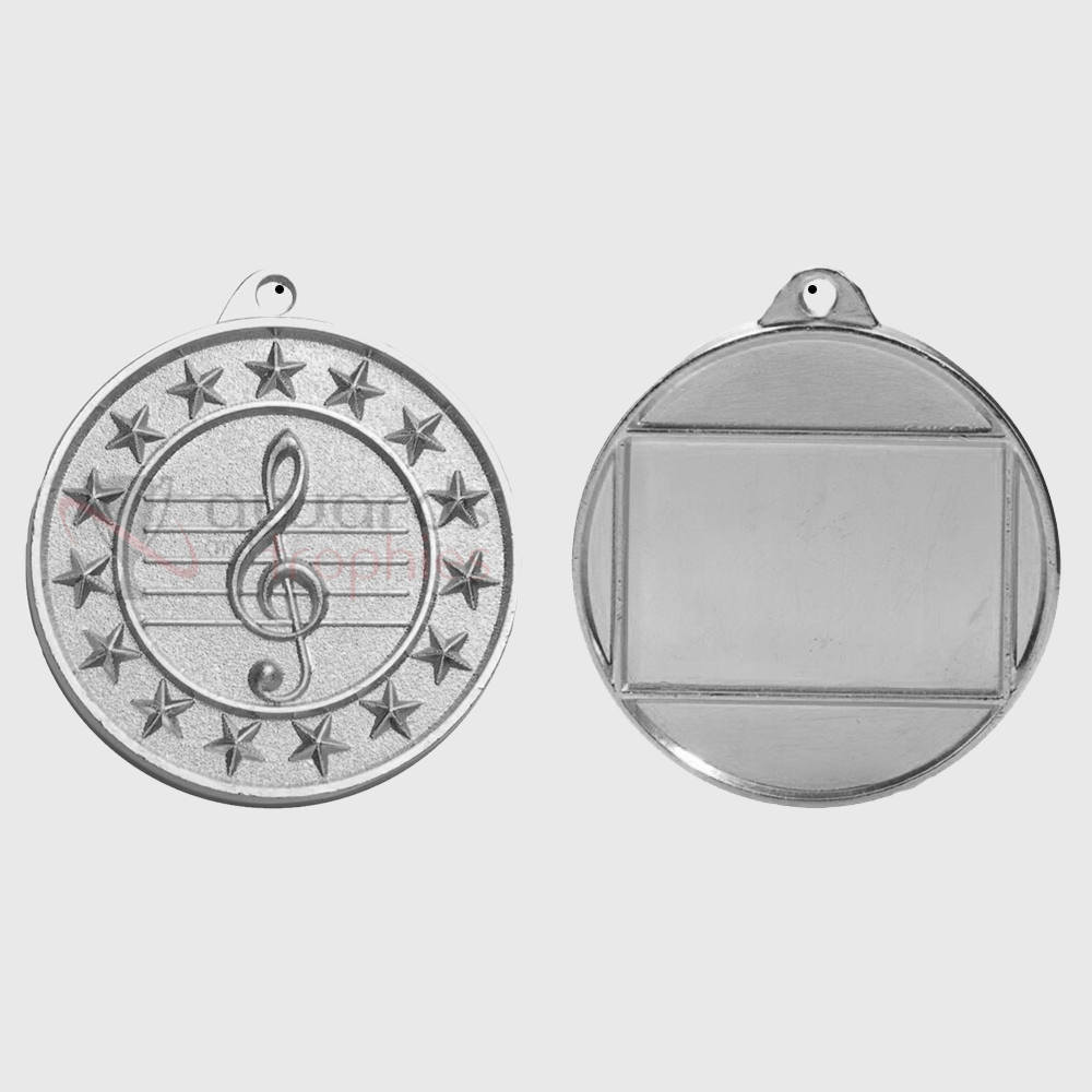 Music Starry Medal Silver 50mm