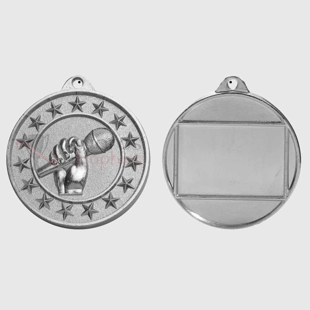 Microphone Starry Medal Silver 50mm