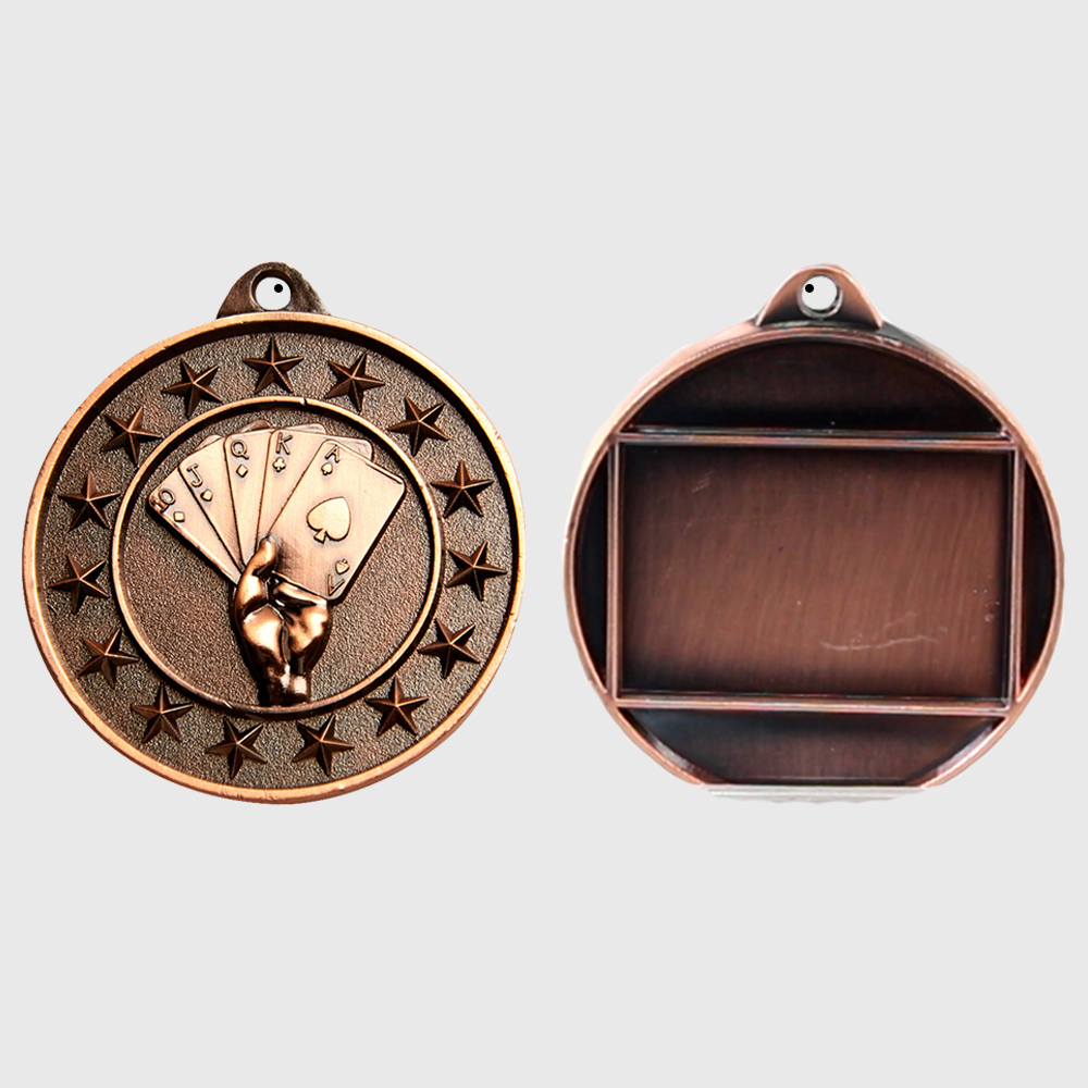 Poker Starry Medal Bronze 50mm