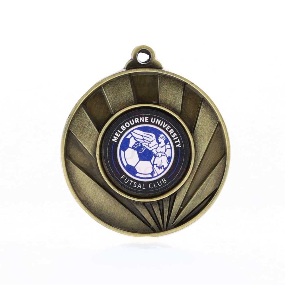 Sunrise Personalised Medal 50mm Gold