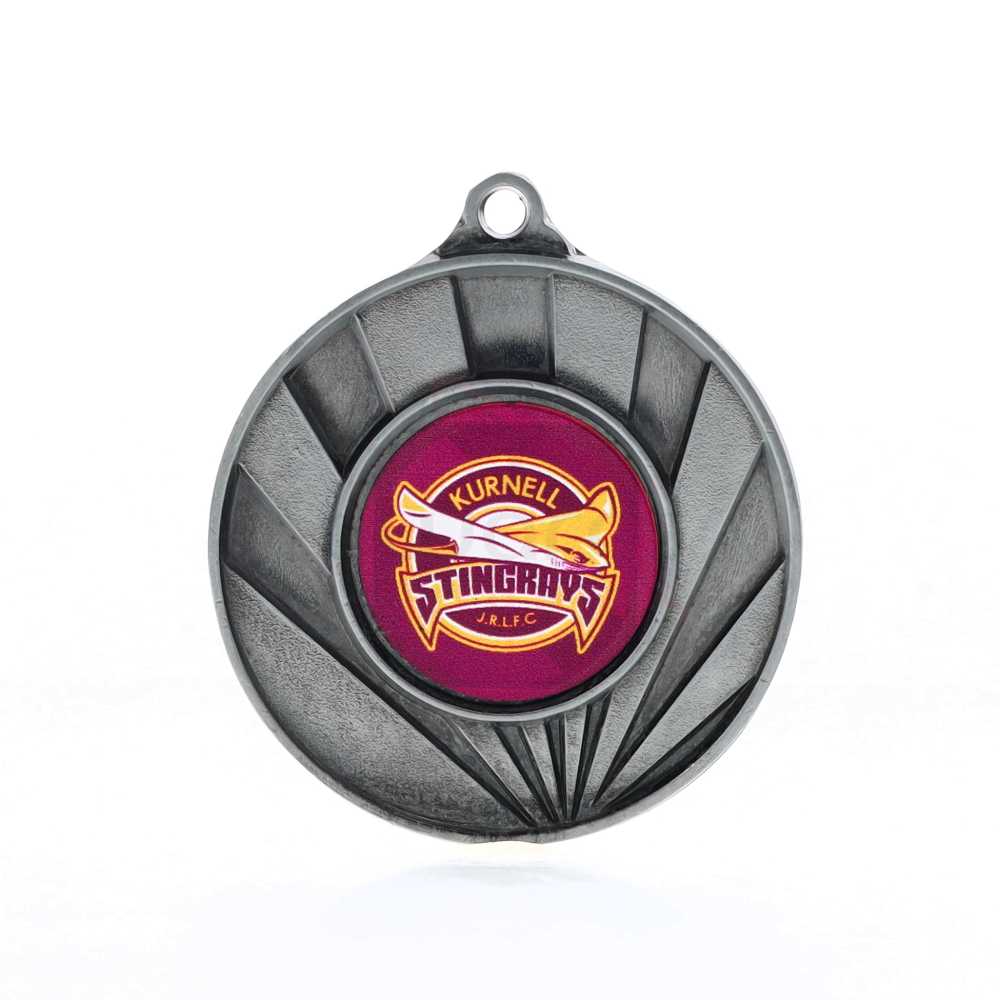 Sunrise Personalised Medal 50mm Silver