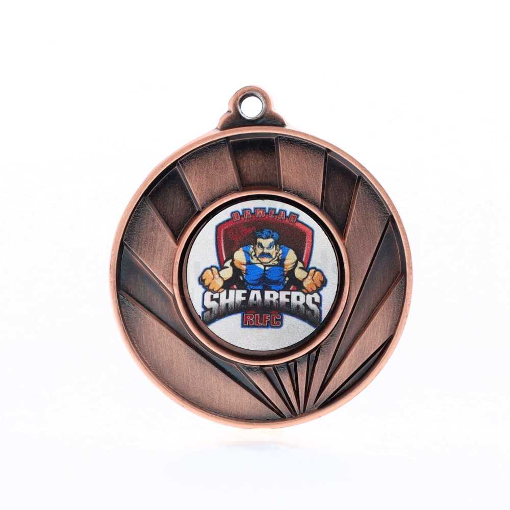Sunrise Personalised Medal 50mm Bronze