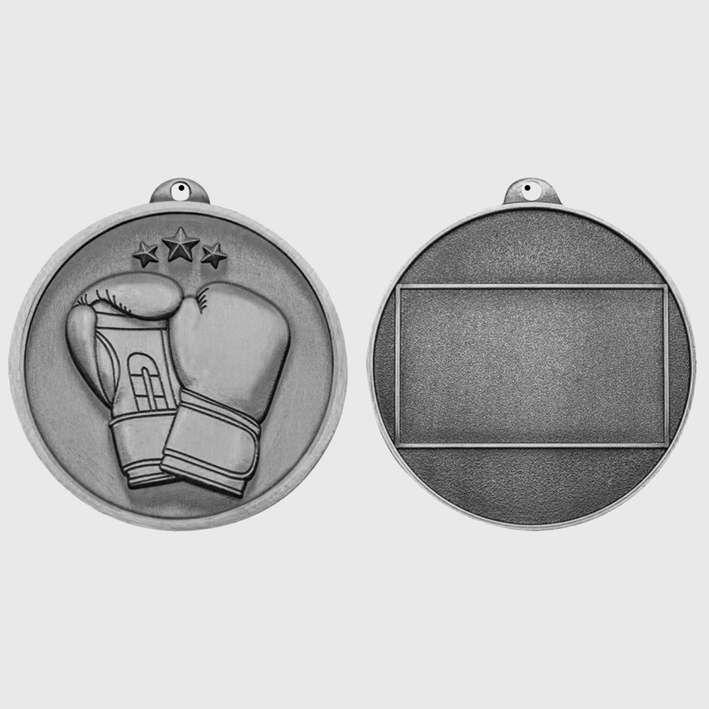Triumph Boxing Medal 55mm Silver