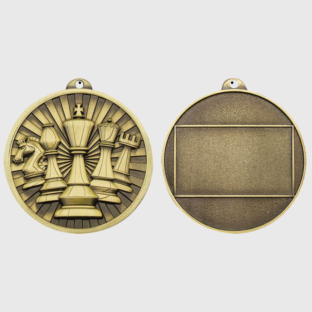 Triumph Chess Medal 55mm Gold