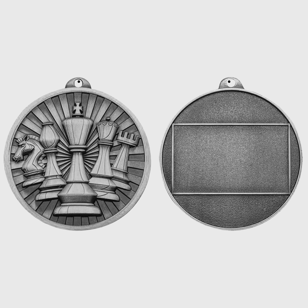 Triumph Chess Medal 55mm Silver