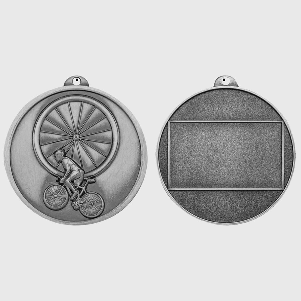 Triumph Cycling Medal 55mm Silver