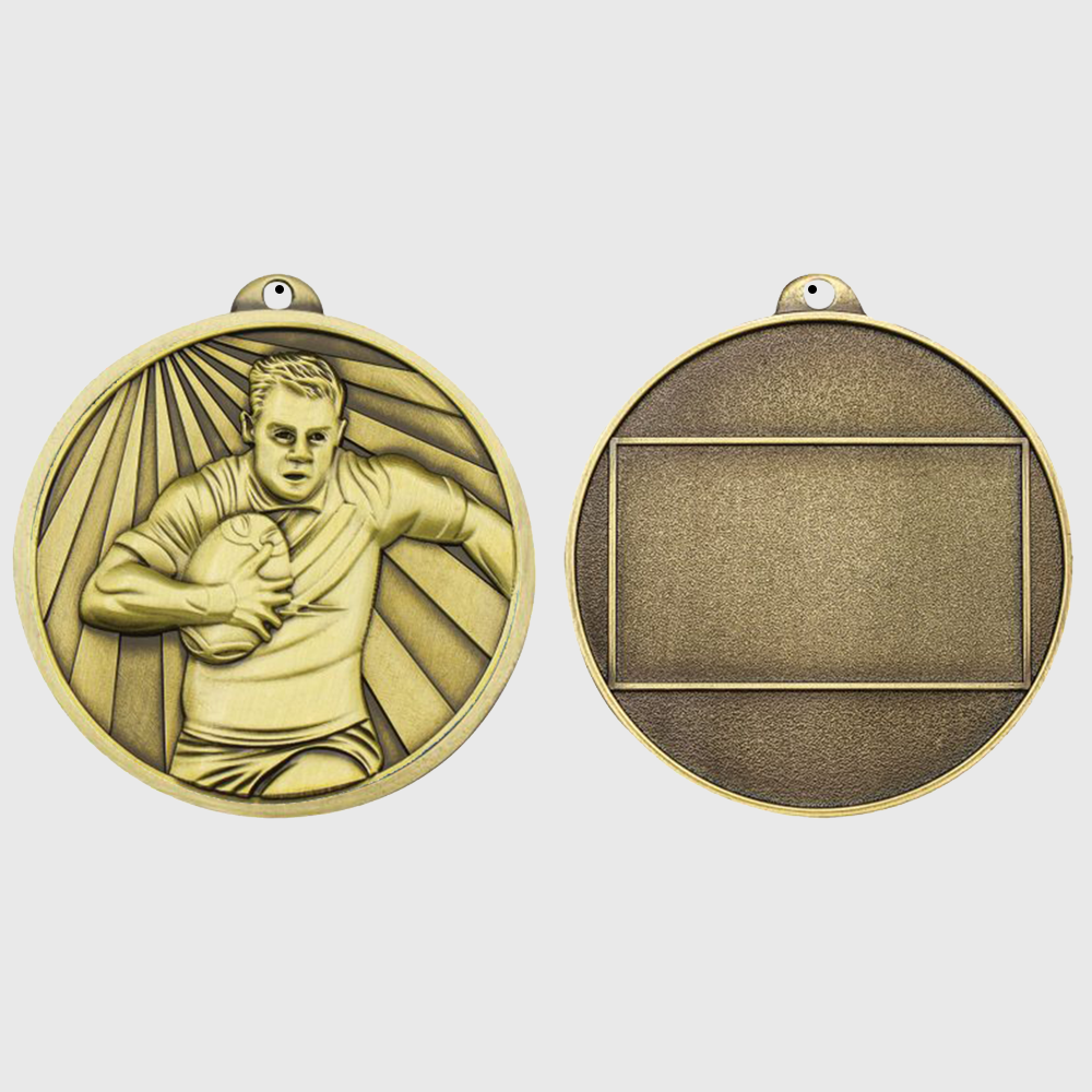Triumph Rugby Male Medal 55mm Gold