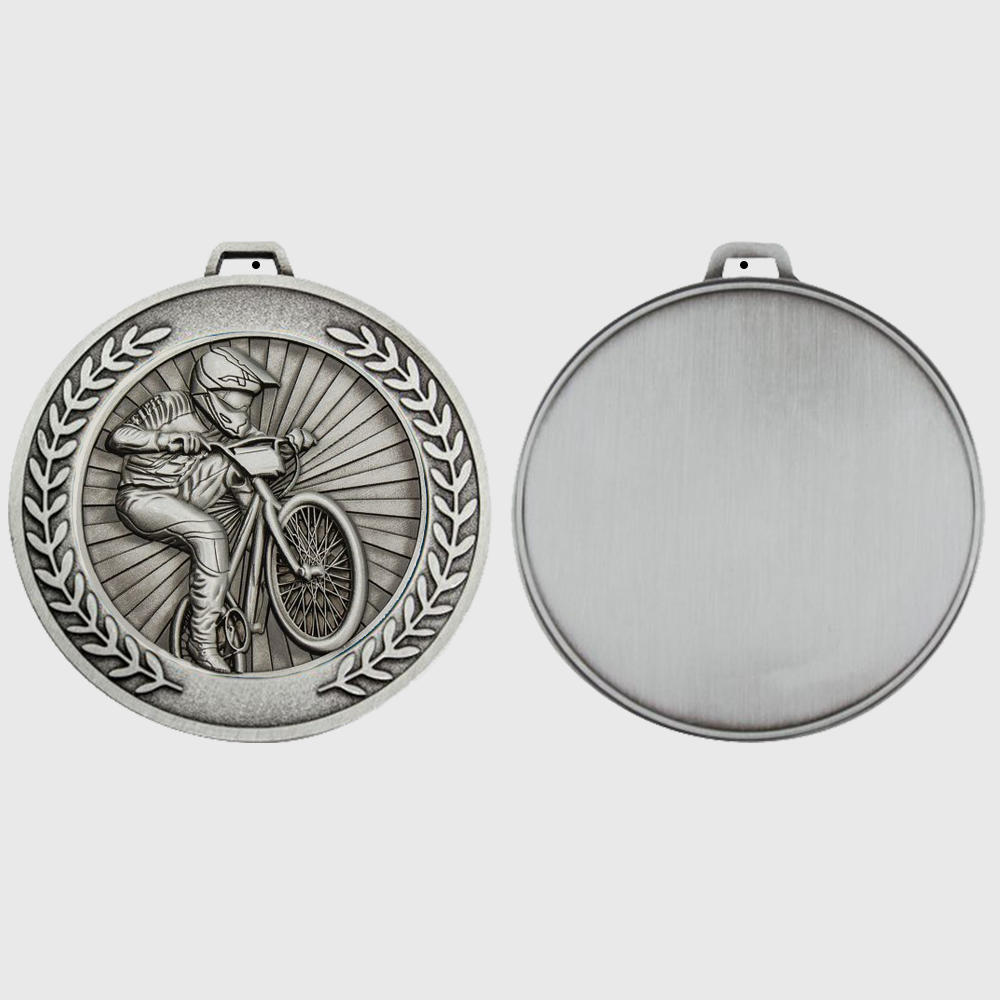 Heavyweight BMX Medal 70mm Silver