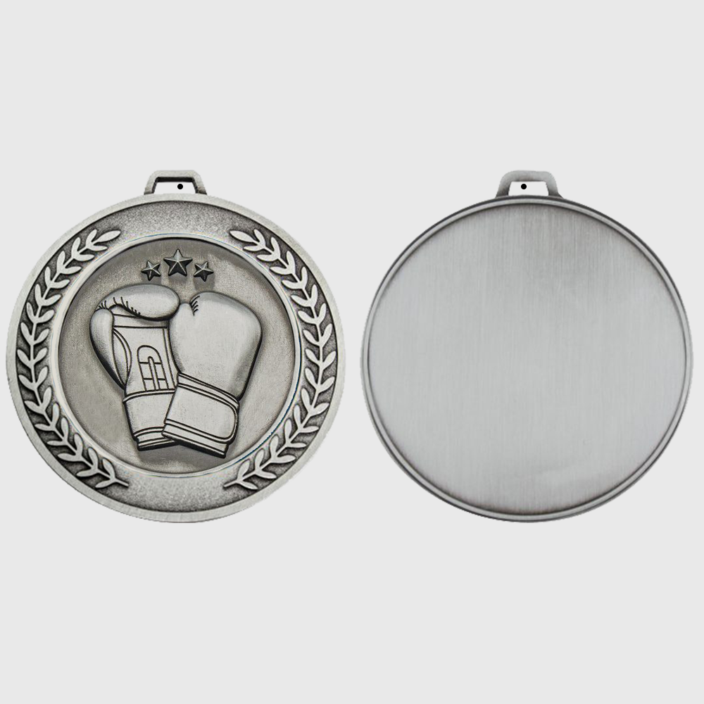 Heavyweight Boxing Medal 70mm Silver