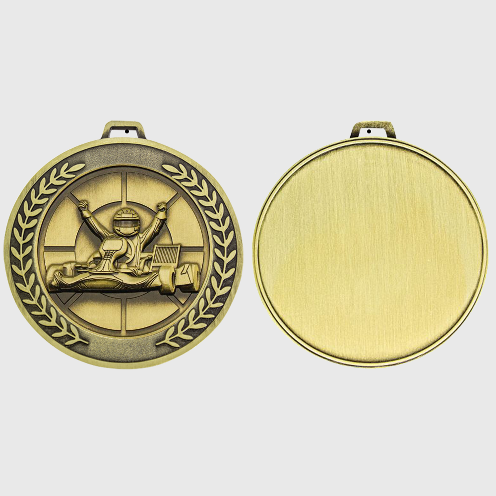 Heavyweight Go Kart Medal 70mm Gold