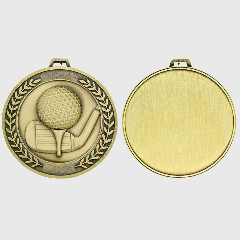 Heavyweight Golf Medal 70mm Gold