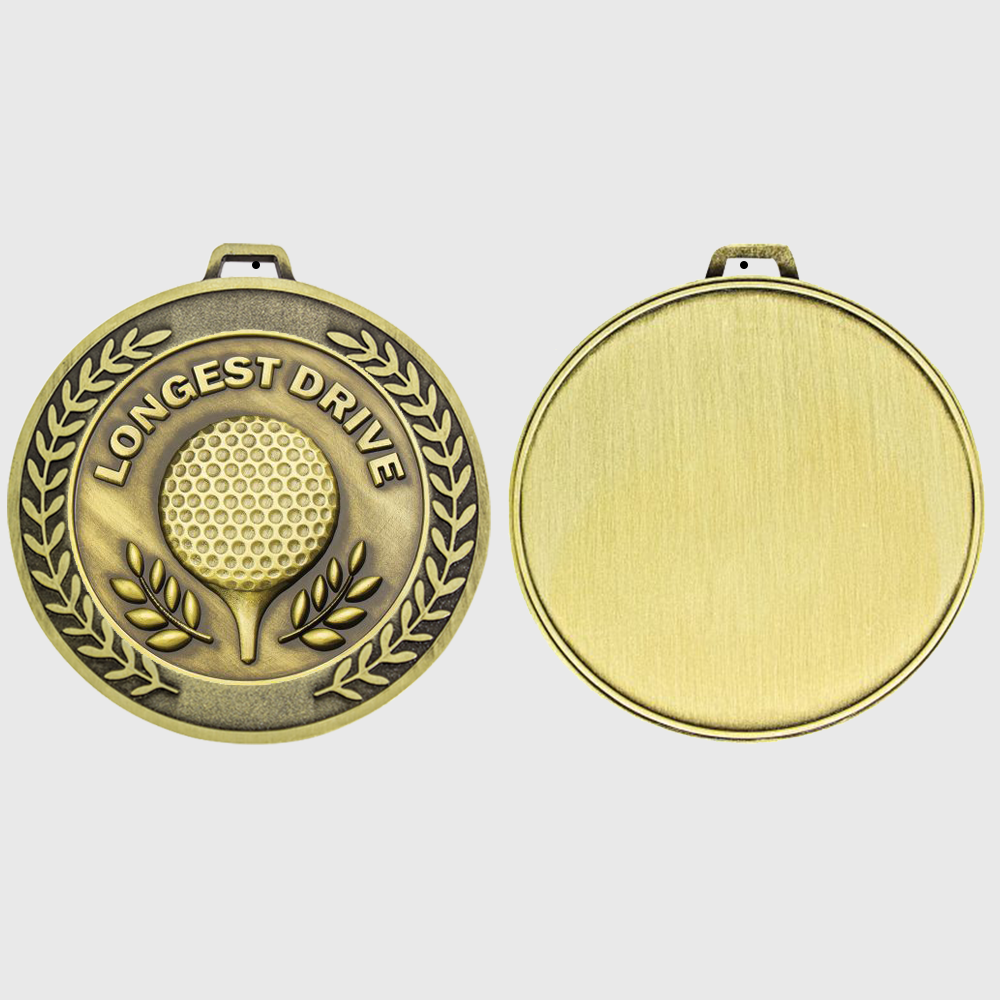 Heavyweight Longest Drive Medal 70mm Gold