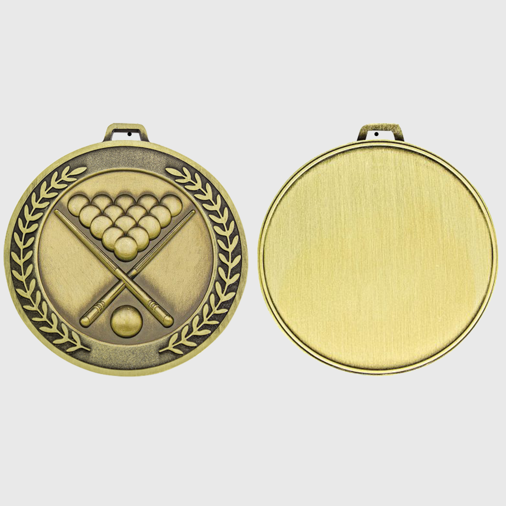Heavyweight Billiards Medal 70mm Gold