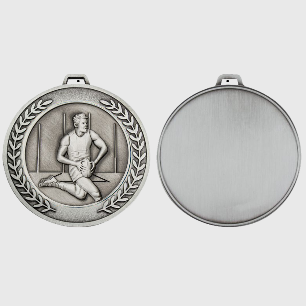 Heavyweight AFL Male Medal 70mm Silver