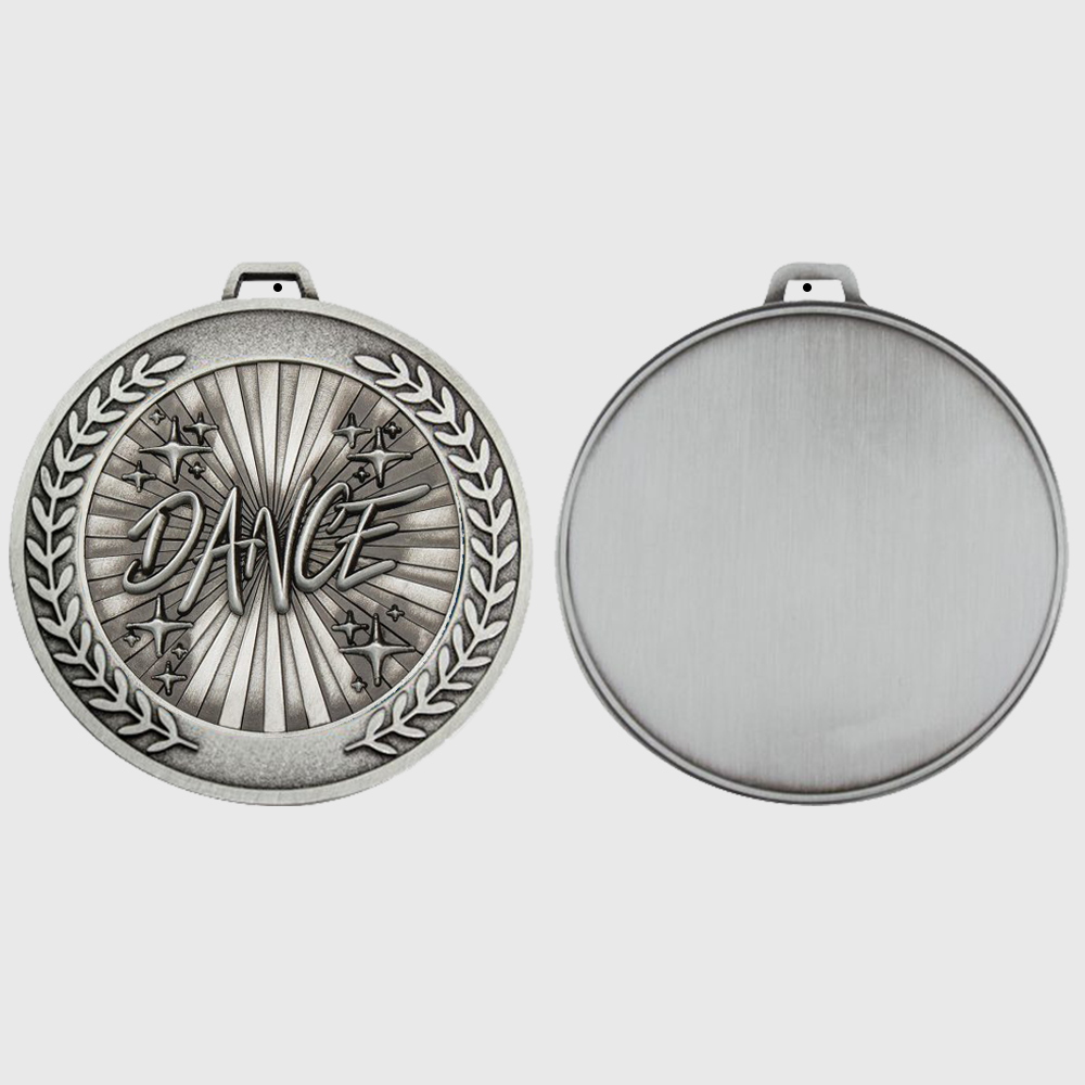Heavyweight Dance Medal 70mm Silver