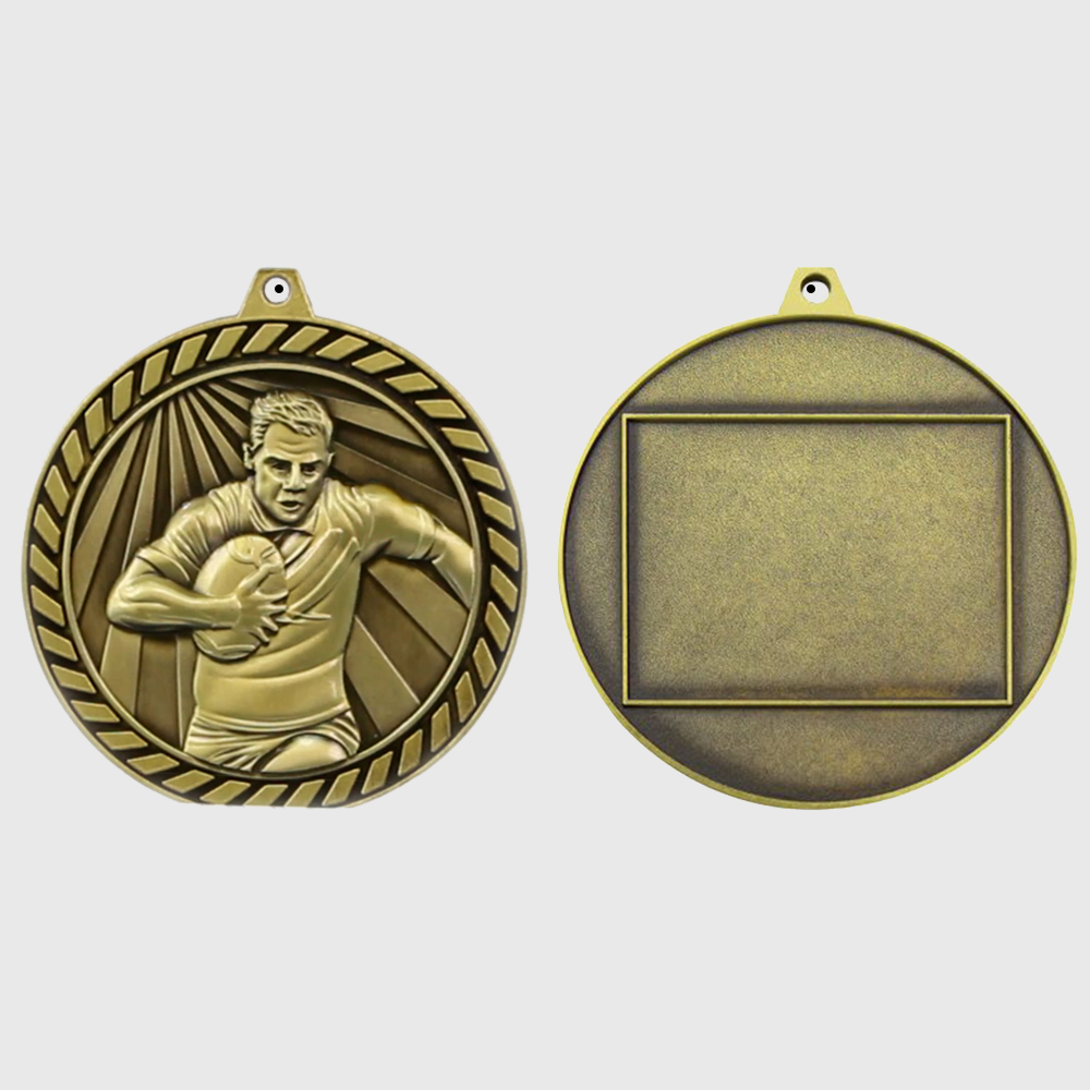 Venture Rugby Male Medal Gold 60mm
