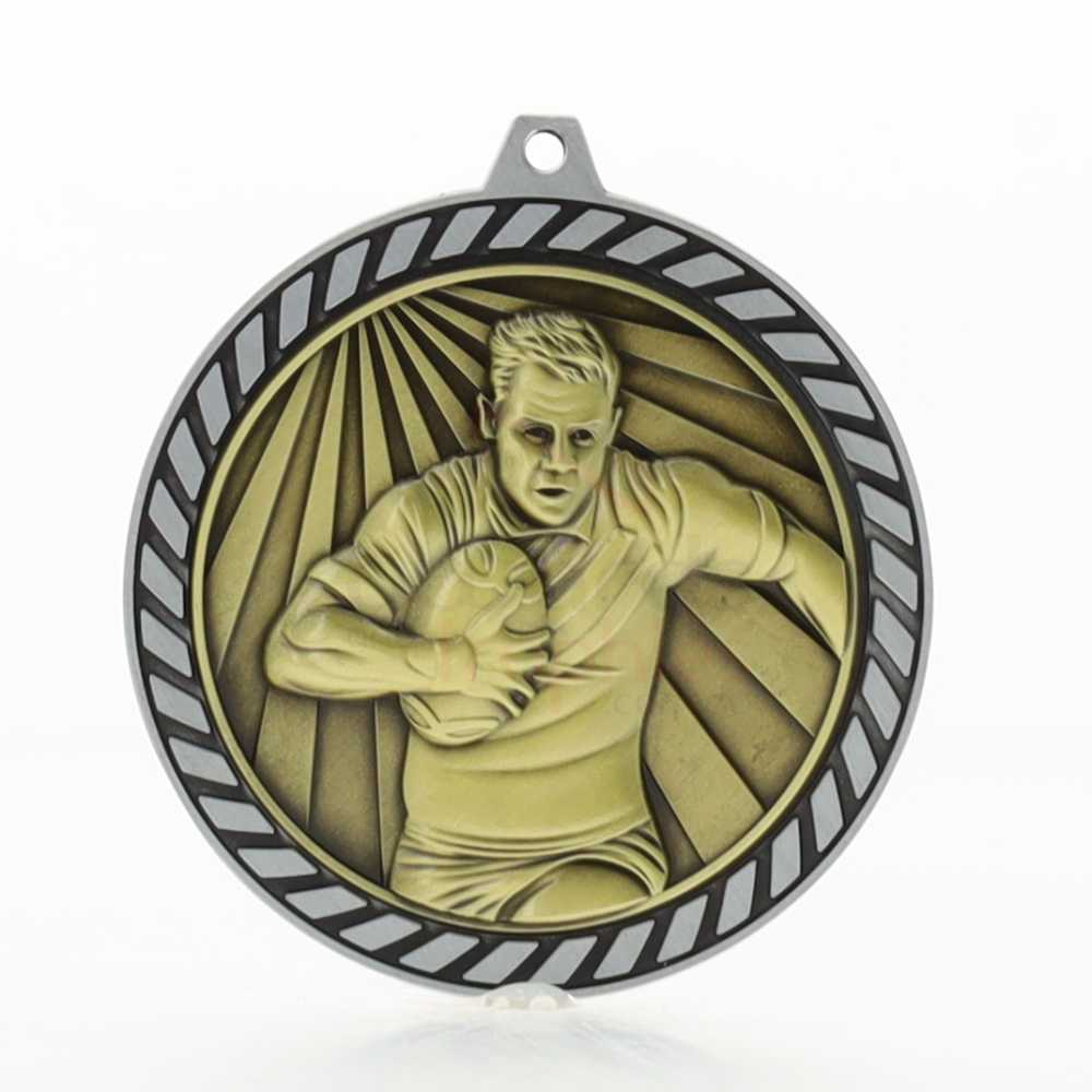 Venture Rugby Male Medal Silver 60mm