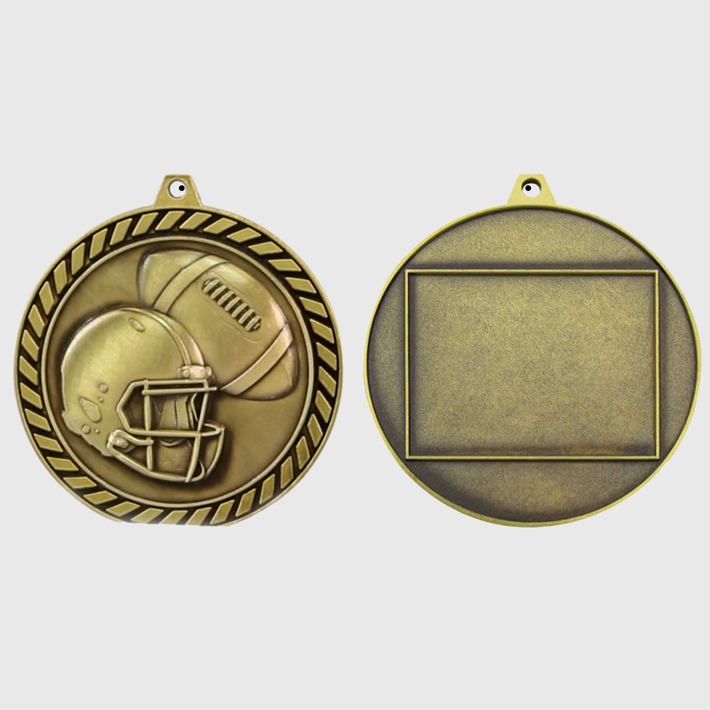 Venture Gridiron Medal Gold 60mm